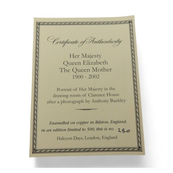 HALCYON DAYS Queen Elizabeth The Queen Mother Limited Edition Box #280 Enamel - Picture 7 of 9